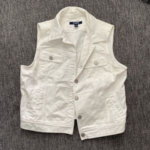 Chaps white vest women’s size large
